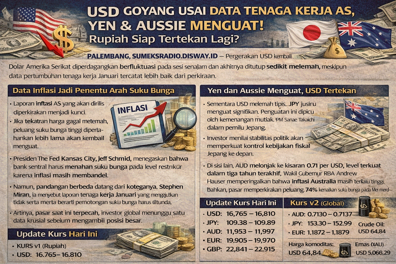 USD Goyang Usai Data Tenaga Kerja AS, Yen & Aussie Menguat! Rupiah Siap Tertekan Lagi?