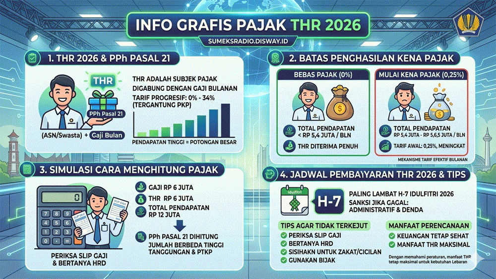 THR 2026 Kena Pajak! DJP Tegaskan PPh 21 Berlaku, Ini Cara Hitung dan Batas Bebas Pajaknya