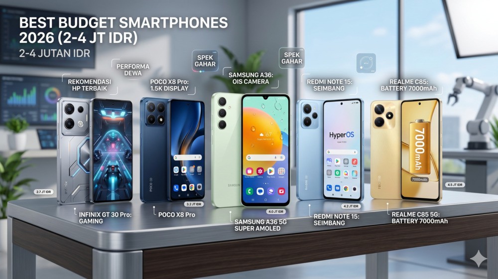 Gajian Cair? Ini Daftar Smartphone 2-4 Jutaan Terbaik 2026 yang Bikin Dompet Tetap Aman!