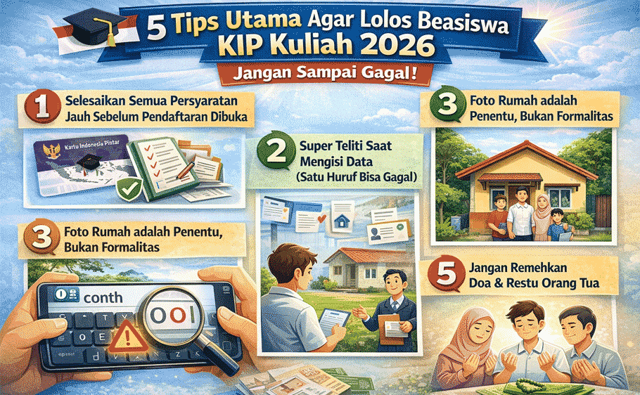 5 Tips Utama Agar Lolos Beasiswa KIP Kuliah 2026