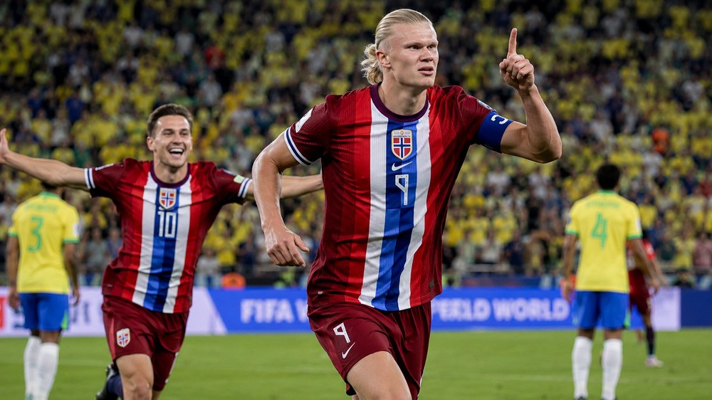Brasil Tumbang! Dua Gol Haaland Antar Norwegia ke Perempat Final