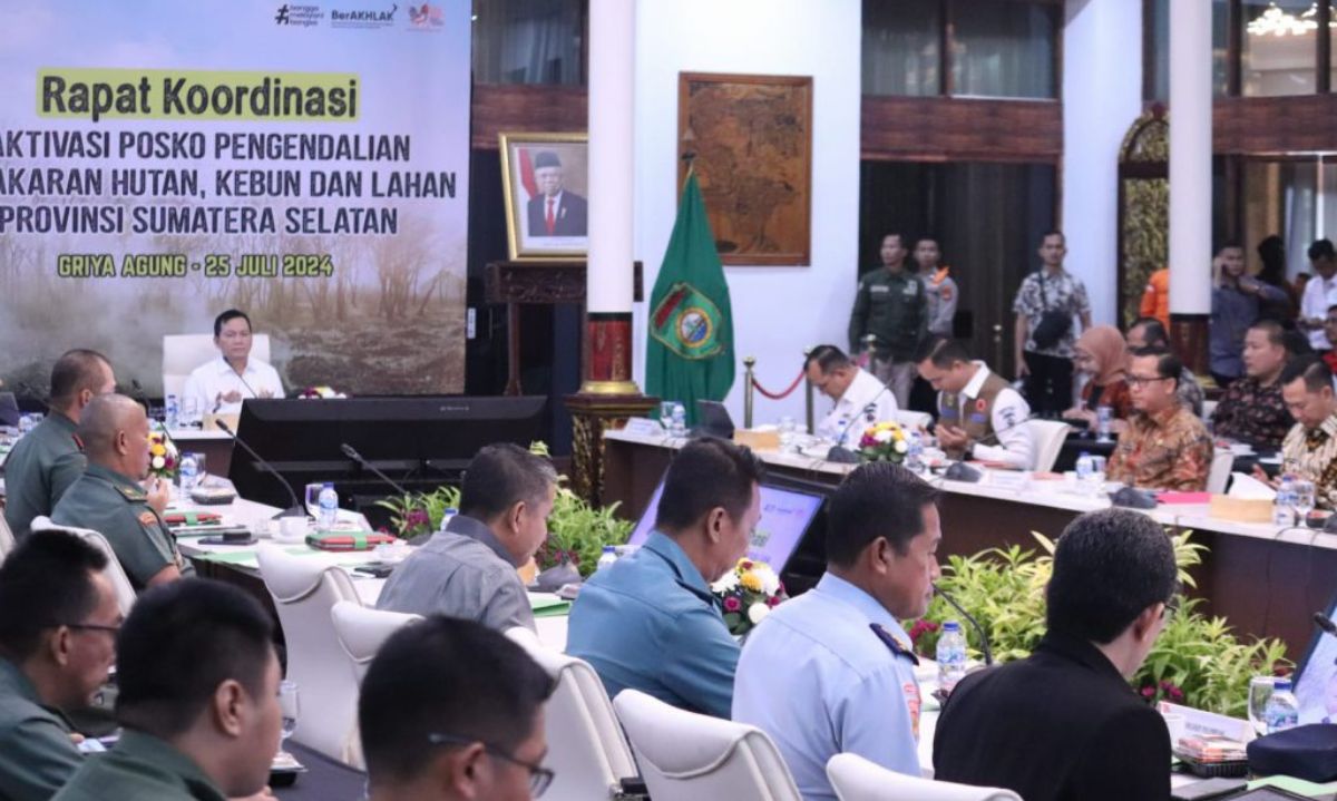 ini Hasil Rapat Koordinasi Aktivasi Posko Pengendalian Kebakaran Hutan dan Lahan Sumsel