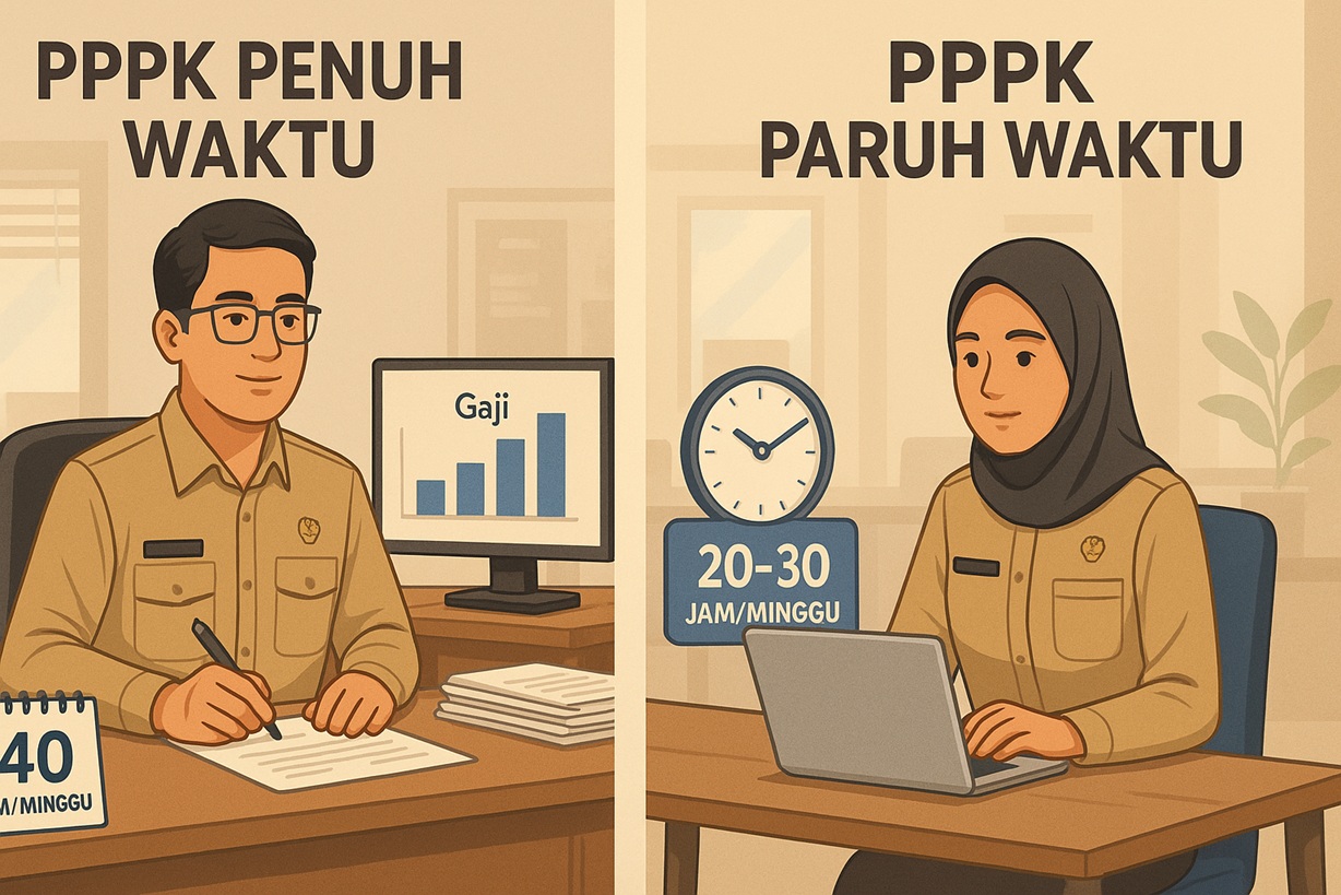 Perbedaan Gaji PPPK Paruh Waktu dan Penuh Waktu 2026: Jam Kerja hingga Tunjangan