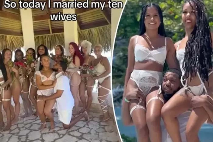 Viral! Tukang PijaT Emmanuel Lustin Menikahi 10 Wanita dalam Upacara Pernikahan Unik di Pantai
