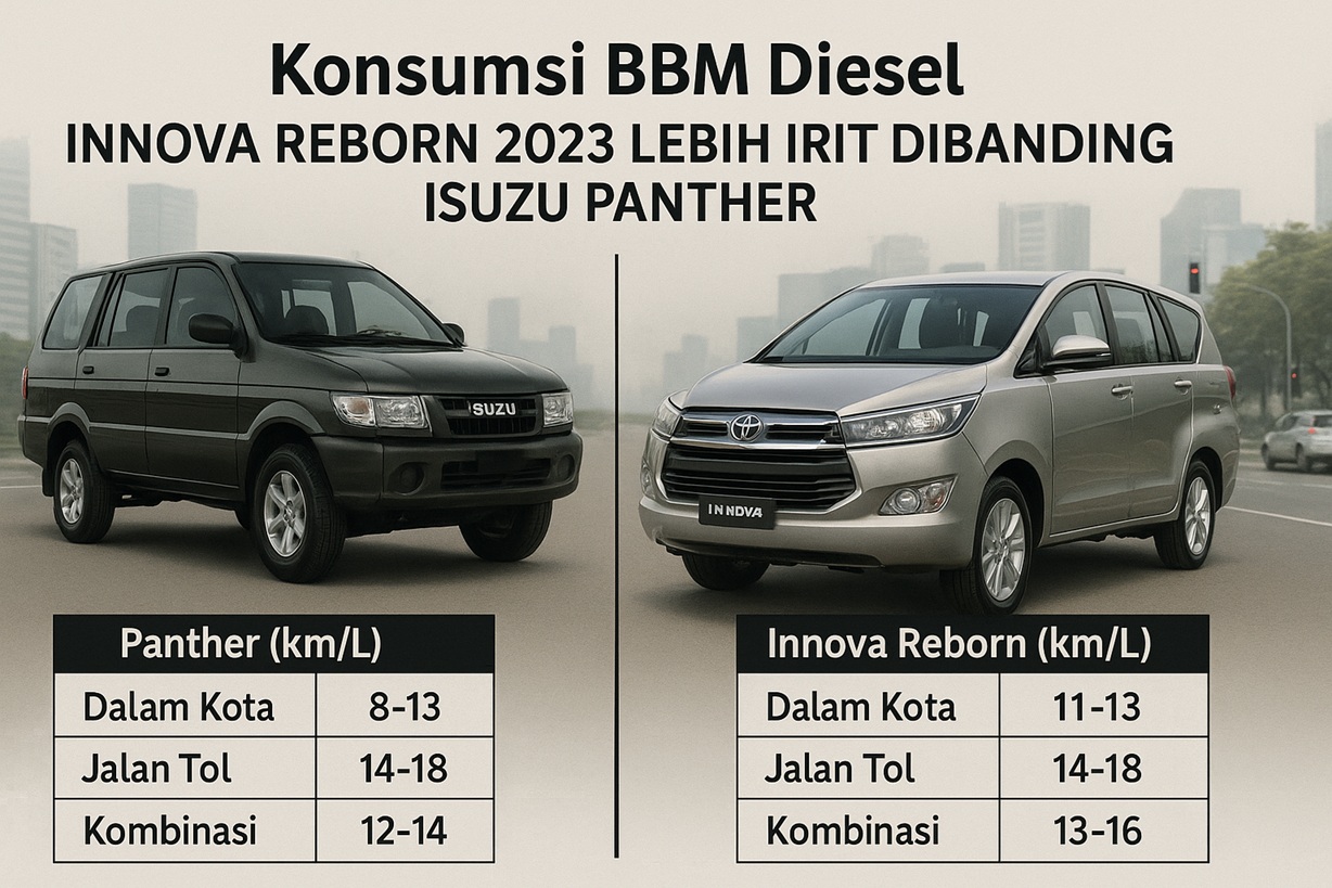 Tes Konsumsi BBM: Innova Reborn Diesel Lebih Hemat di Kota, Panther Tangguh di Tol