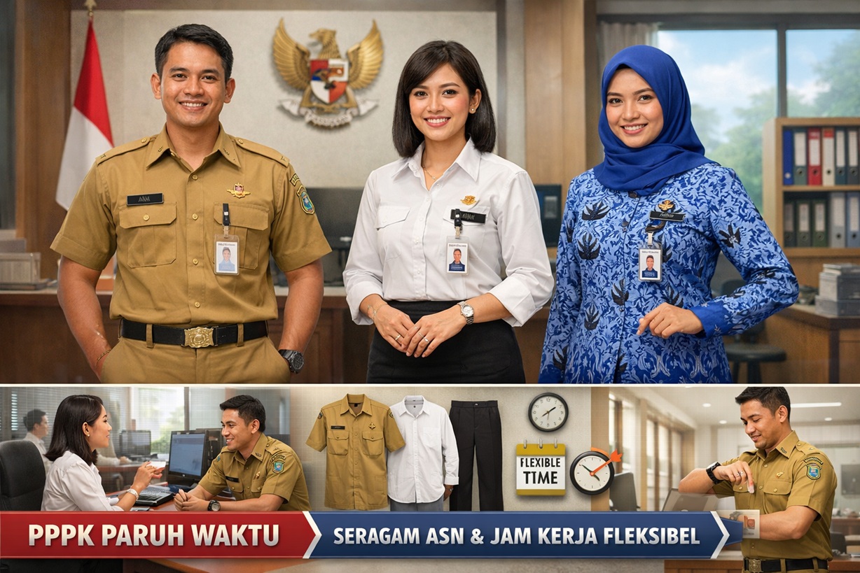 Seragam PPPK Paruh Waktu Disamakan dengan PNS, Ini Aturan Jam Kerja yang Berlaku
