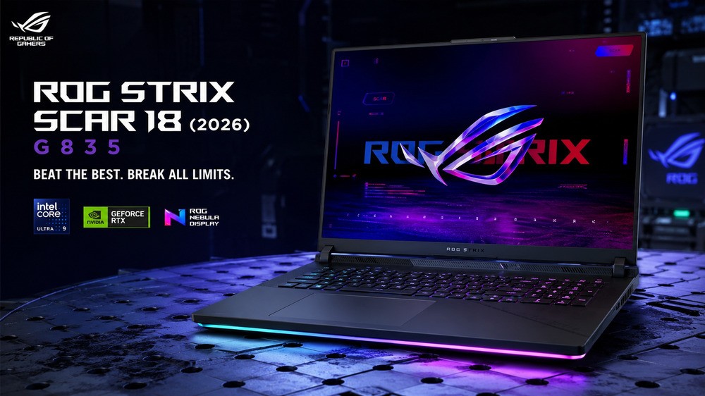 ROG Strix SCAR 18 (2026) G835 Resmi Hadir, Monster Gaming dengan Performa Tanpa Kompromi