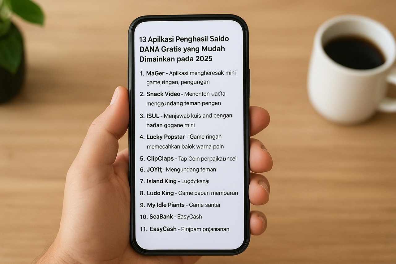 13 Aplikasi Penghasil Saldo DANA Gratis yang Mudah Dimainkan pada 2025