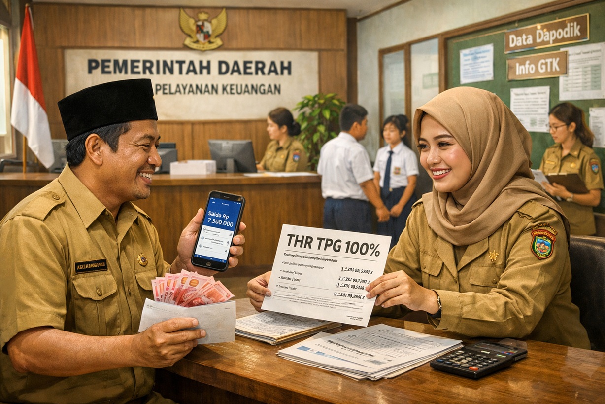 Update Pencairan THR TPG 100 Persen 13 Januari 2026, Ratusan Pemda Sudah Terbitkan SP2D