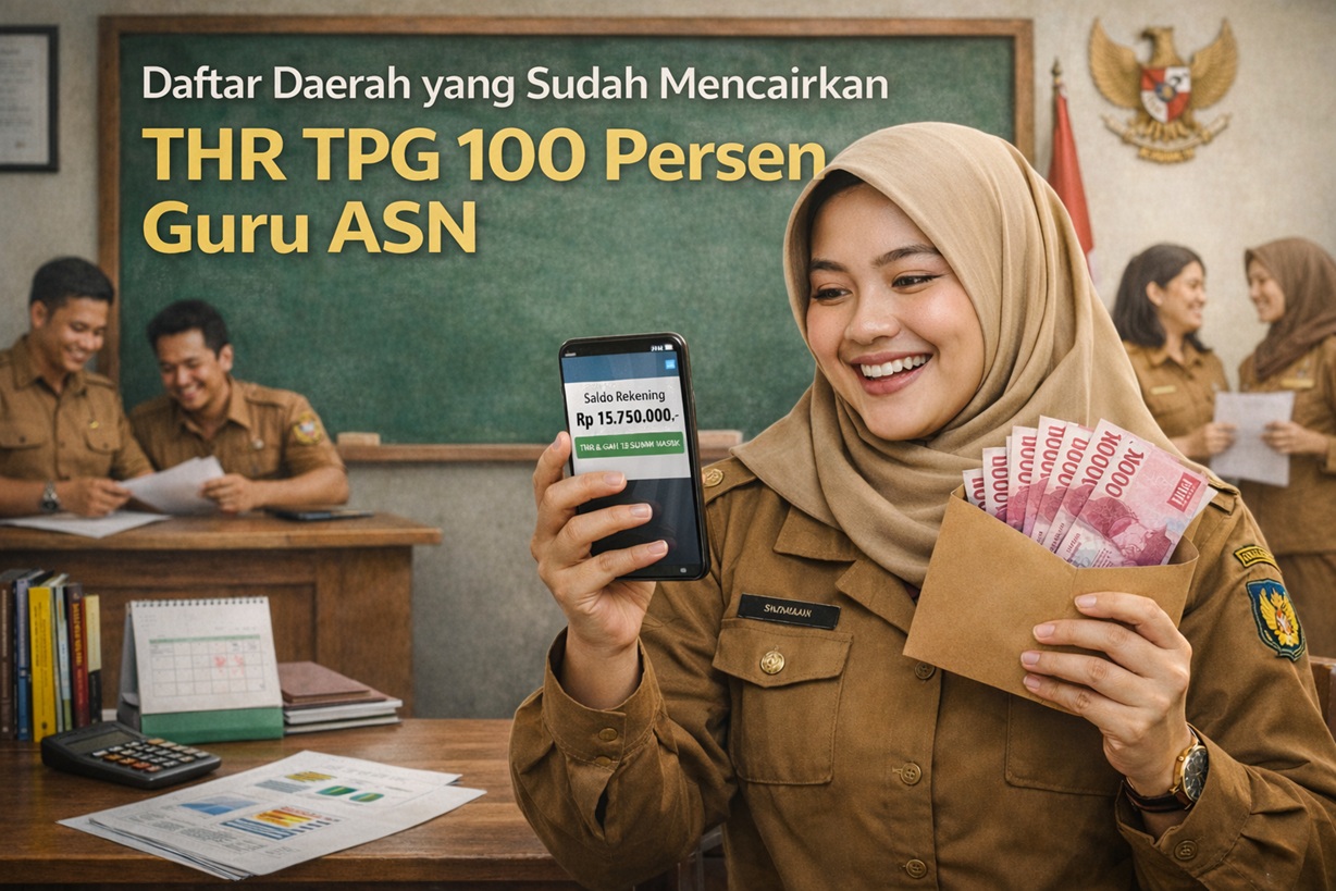 Update Daftar Daerah yang Sudah Mencairkan THR TPG 100 Persen Guru ASN