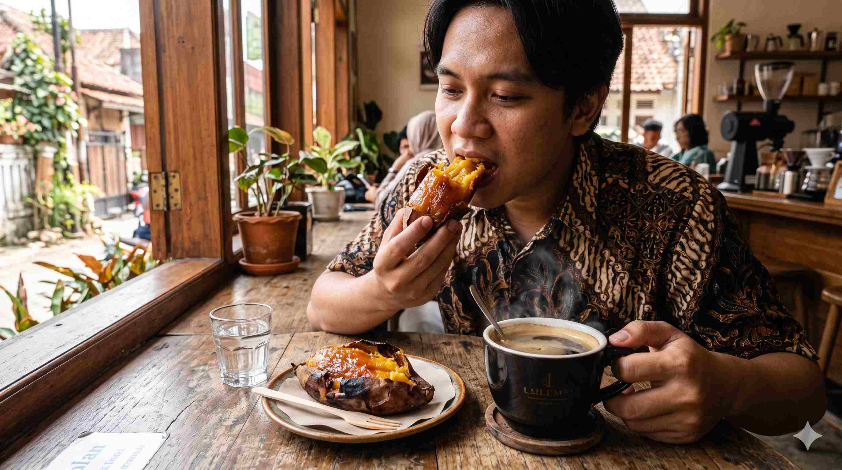 Pecinta Kopi Wajib Tahu! Ubi Cilembu Jadi Pendamping Americano Terbaik