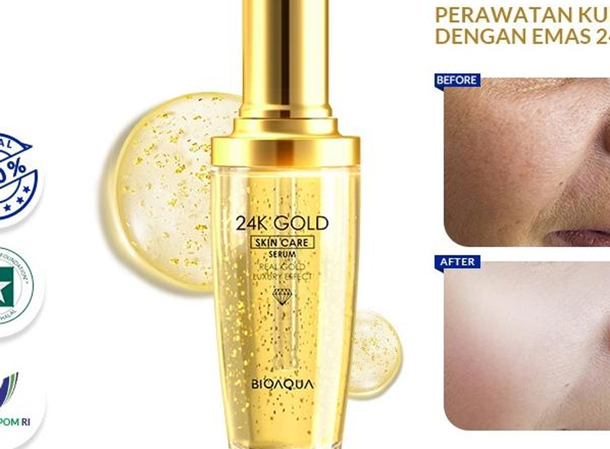 Rahasia Awet Muda Kulit Usia 40-an: Keajaiban BIOAQUA 24K Gold Anti-aging Skin Care Serum