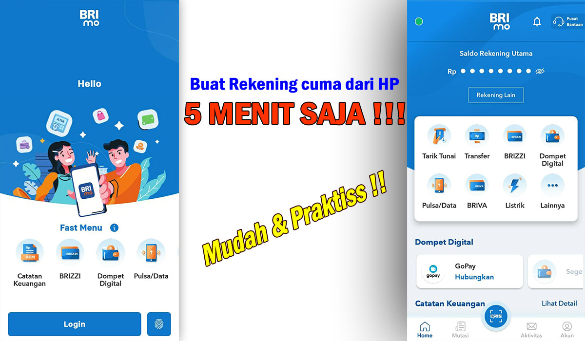 Ternyata Mudah dan Praktis! Ini Cara Daftar Rekening BRImo dari HP, Cukup Buat di Rumah 5 Menit Jadi!