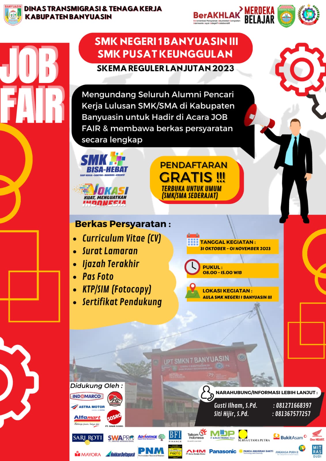 Ikuti Job Fair Kabupaten Banyuasin! Peluang Emas Bagi Alumni SMK/SMA Pencari Kerja