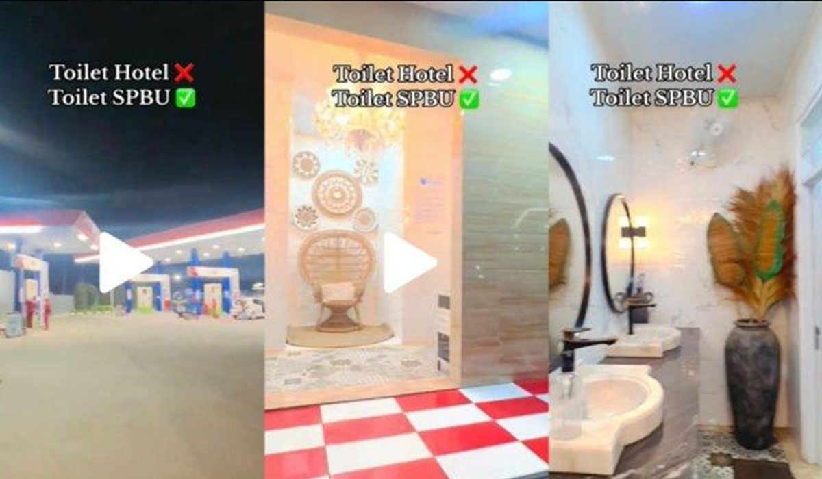 SPBU Sukabumi Punya Toliet Mewah! Video Viral di TikTok dan Membuat Orang Penasaran, Seperti Toilet Hotel !