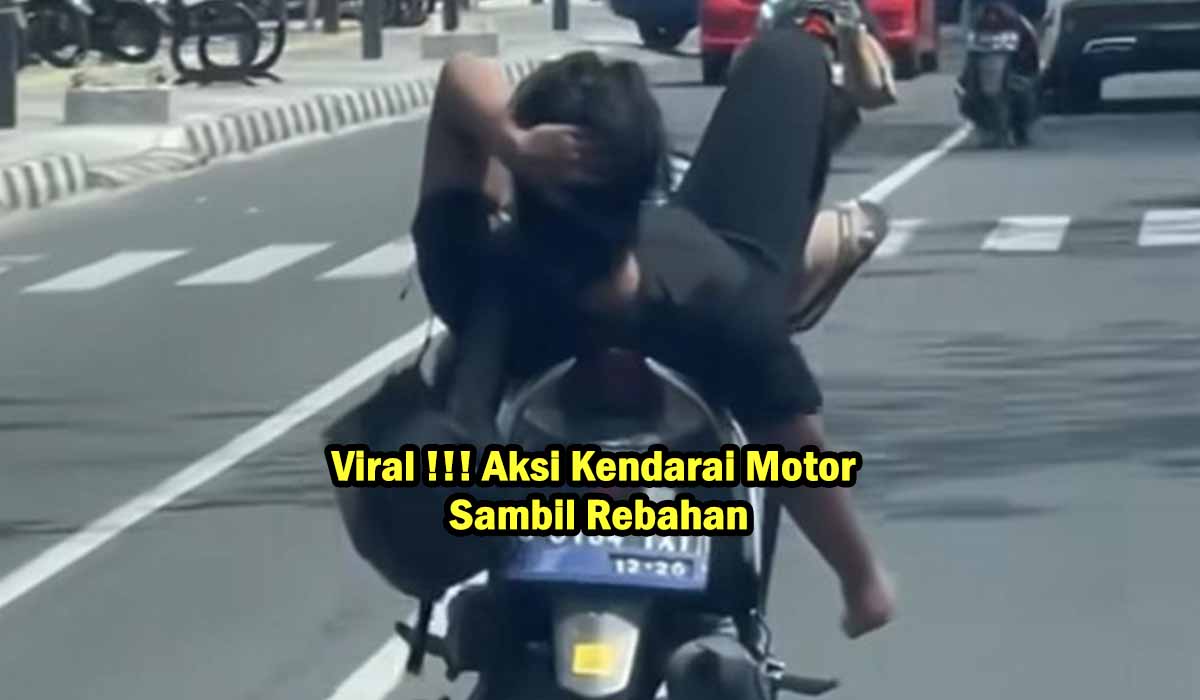 Heboh! Pria Kendarai Sepeda Motor Sambil Rebahan di Depok, Aksinya Terekam Kamera e-TLE !