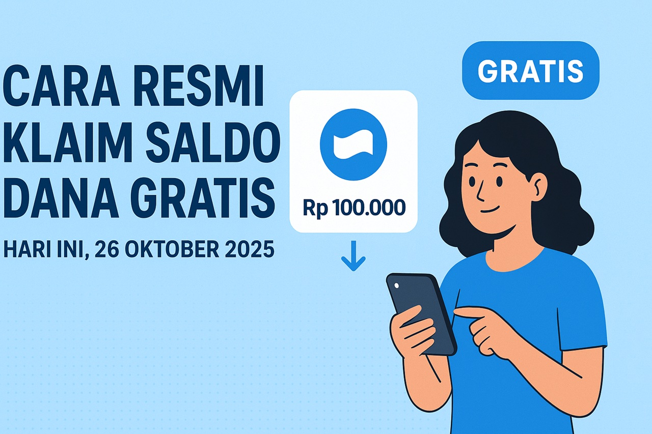 Cara Resmi Klaim Saldo DANA Gratis Hari Ini, 26 Oktober 2025, Dijamin Cepat dan Aman