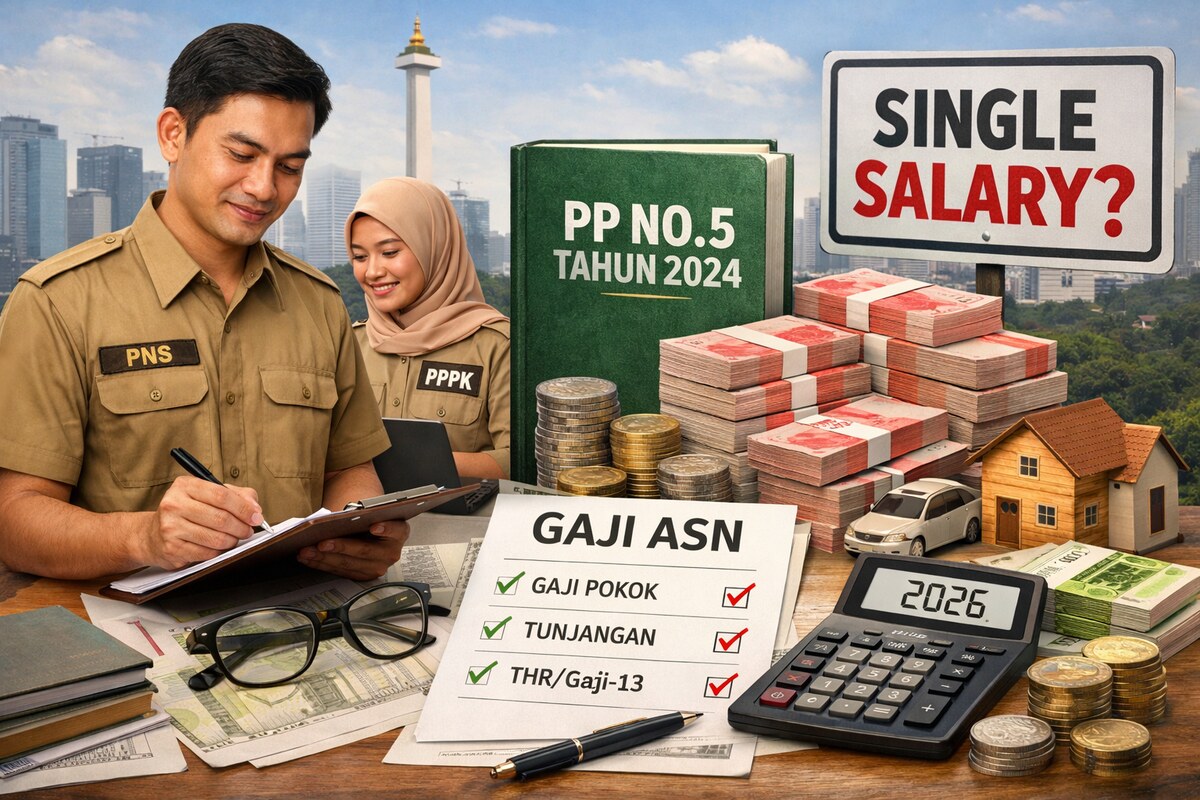 Gaji ASN 2026 Masih Pakai Skema Lama, Begini Rincian PNS dan PPPK