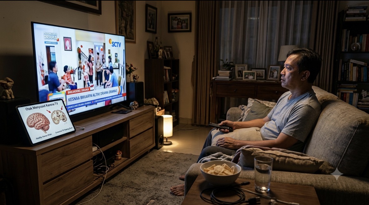 Bukan Cuma Bikin Malas, Terlalu Sering Nonton TV Ternyata Menggerogoti Massa Otak