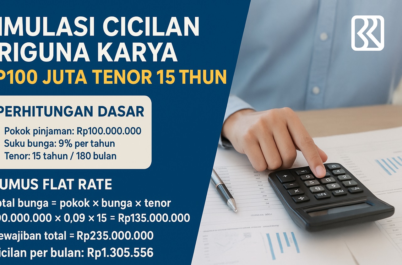 Simulasi BRIGuna Karya BRI: Cicilan Pinjaman Rp100 Juta Tenor 15 Tahun untuk PNS dan PPPK