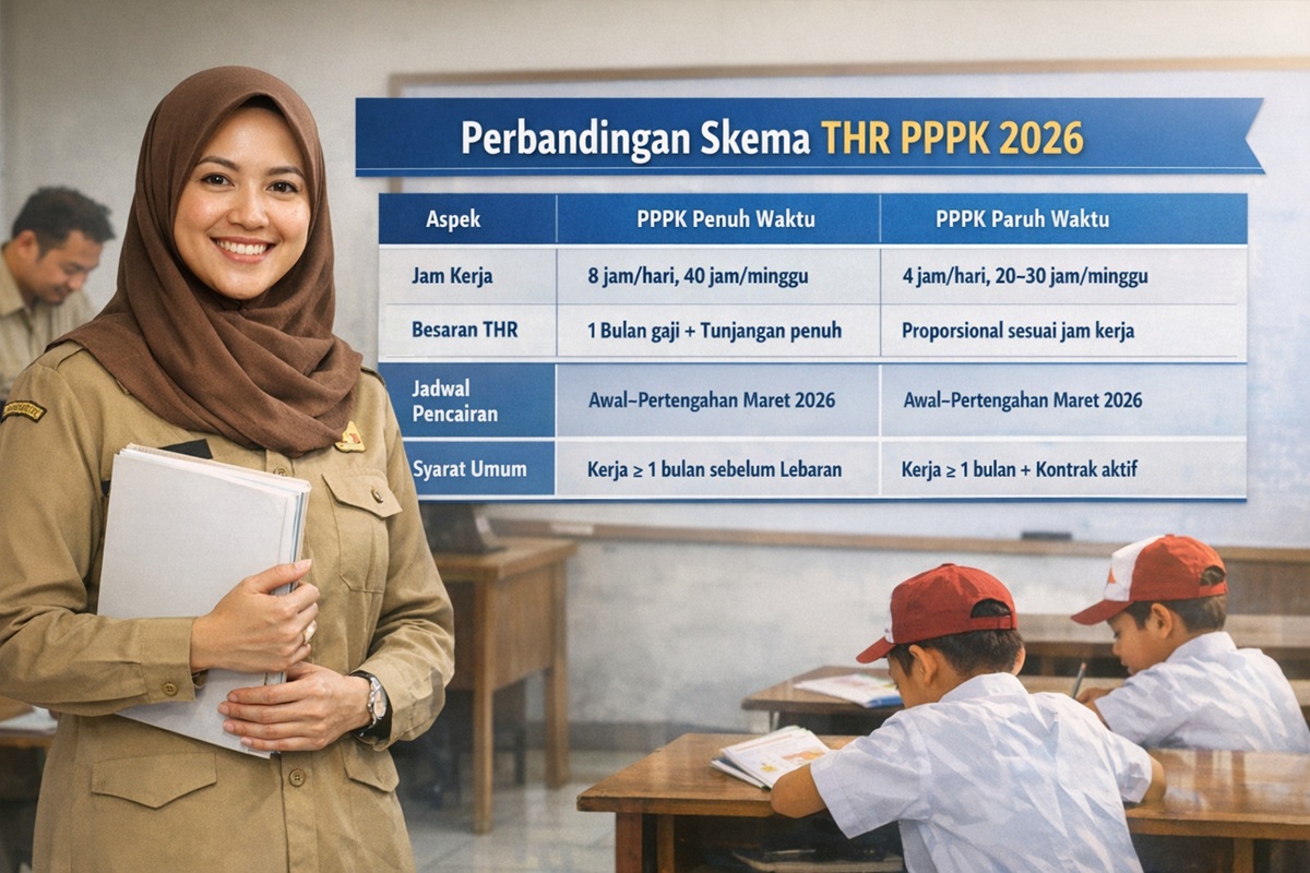 Cair Lebih Cepat, Ini Perbedaan THR PPPK Penuh Waktu vs Paruh Waktu