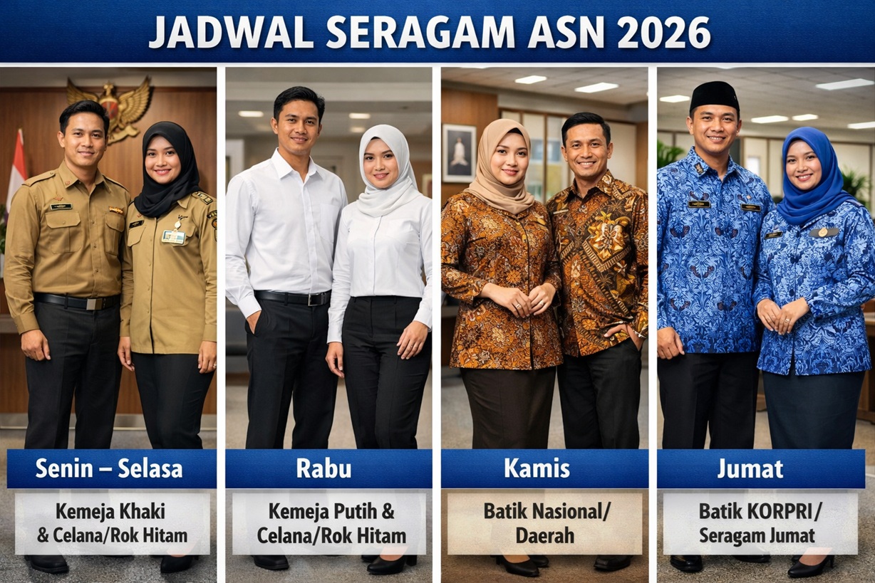 Daftar Seragam Wajib PNS PPPK Penuh Waktu dan Paruh Waktu 2026