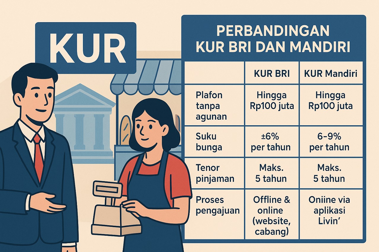 KUR BRI vs KUR Mandiri Tanpa Agunan: Siapa yang Lebih Untung untuk UMKM di 2025?