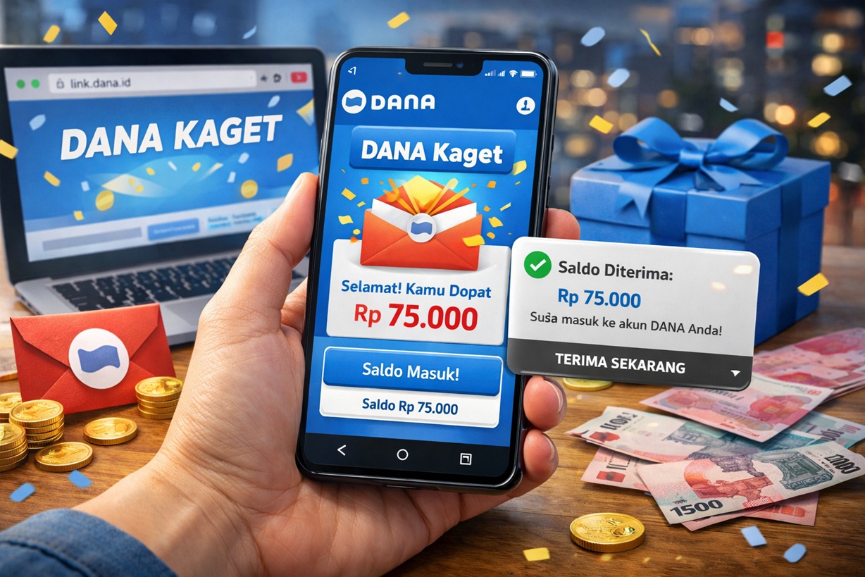 Saldo Gratis hingga Rp75 Ribu! Link DANA Kaget 17 Desember 2025 Diburu Pengguna