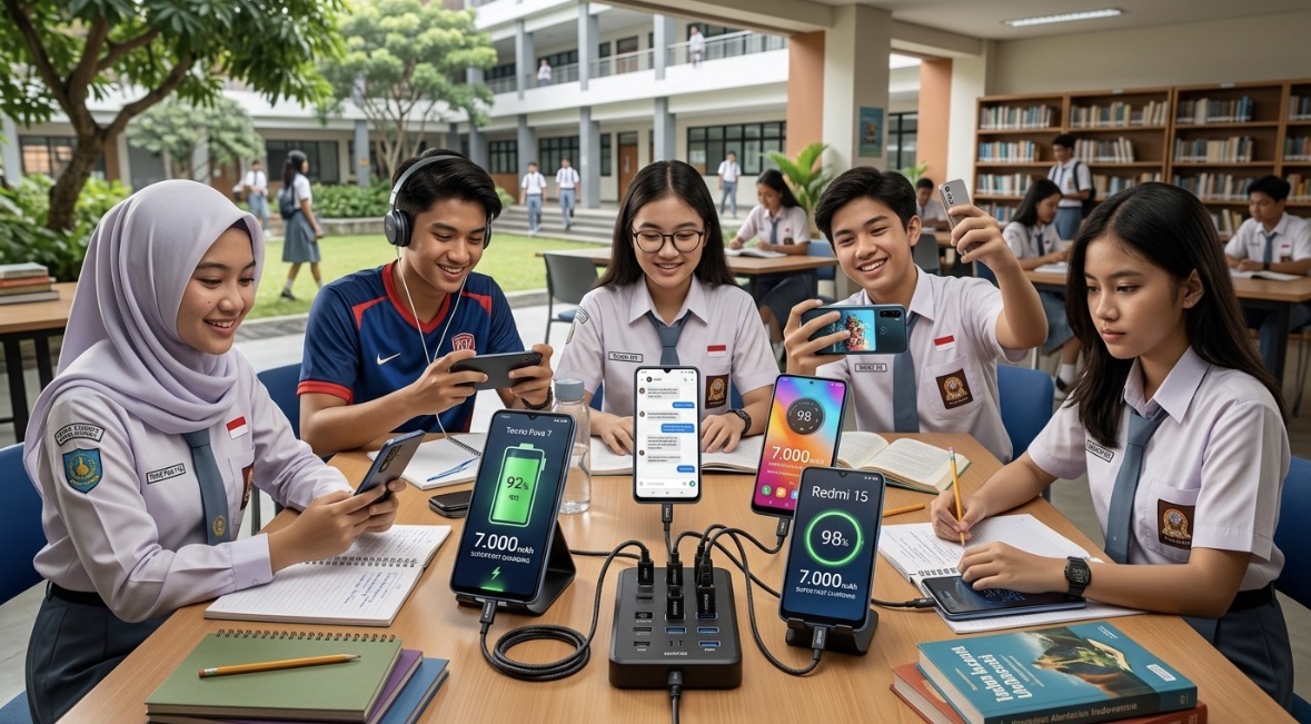 Era Baterai Monster: 5 Rekomendasi HP 7.000 mAh Fast Charging untuk Pelajar Aktif