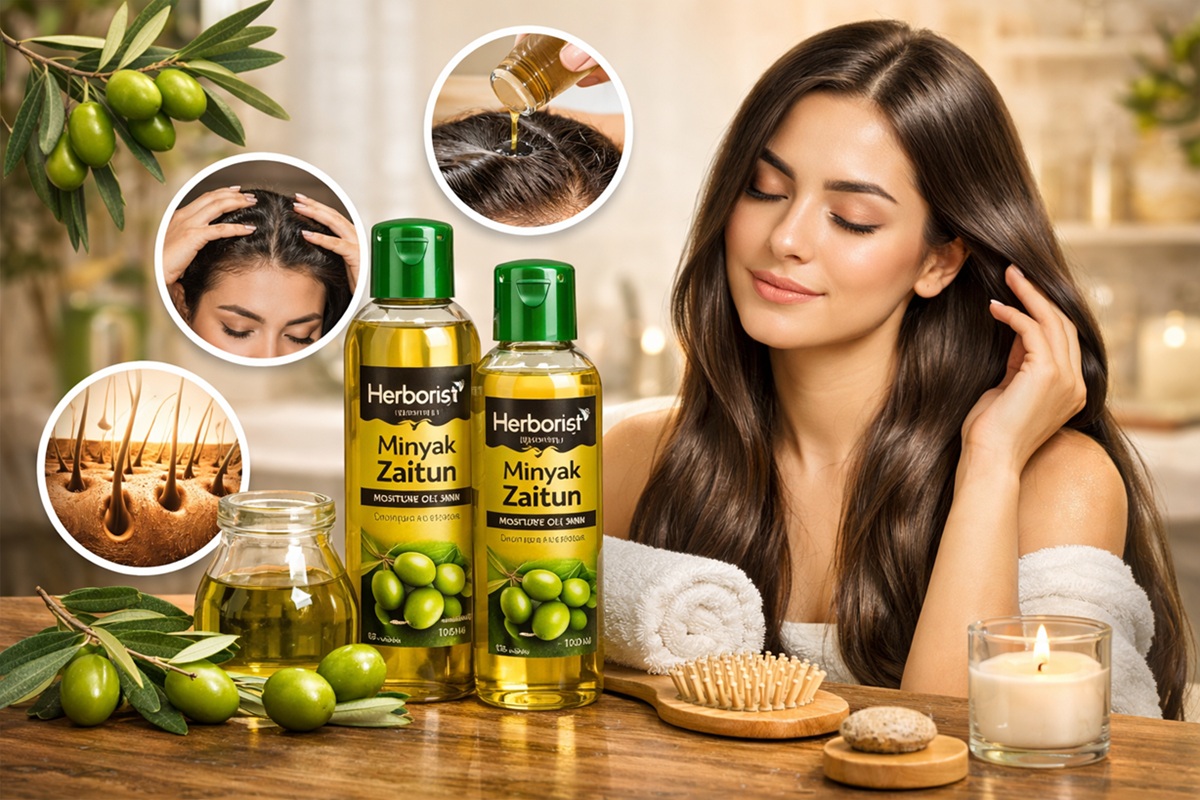Cara Menggunakan Minyak Zaitun Herborist untuk Rambut yang Lebih Halus dan Wangi