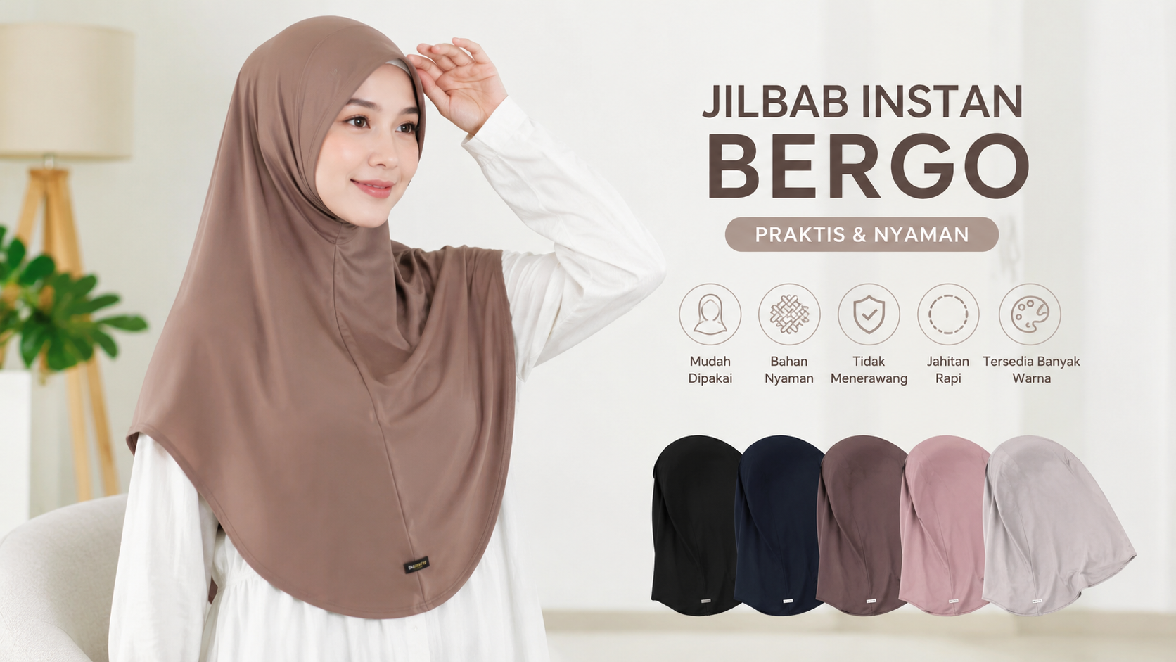 Mengenal Jilbab Instan Bergo, Kerudung Praktis dengan Banyak Pilihan Model