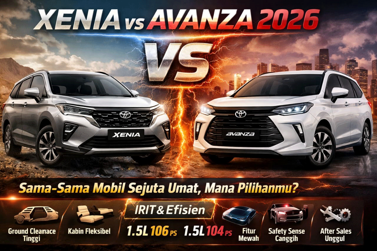 Xenia vs Avanza 2026, Sama-Sama Mobil Sejuta Umat, mana Pilihanmu?