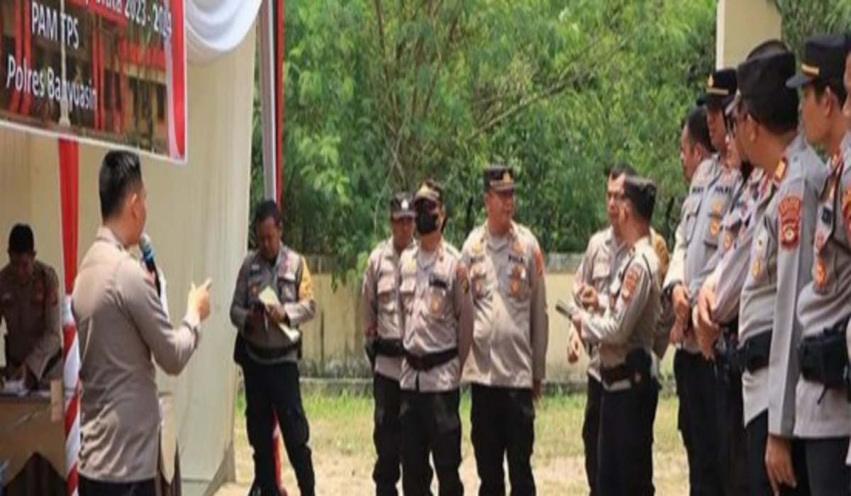 Polres Banyuasin, Latihan Pra Operasi Mantap Brata 2023-2024 Mematangkan Pengamanan TPS