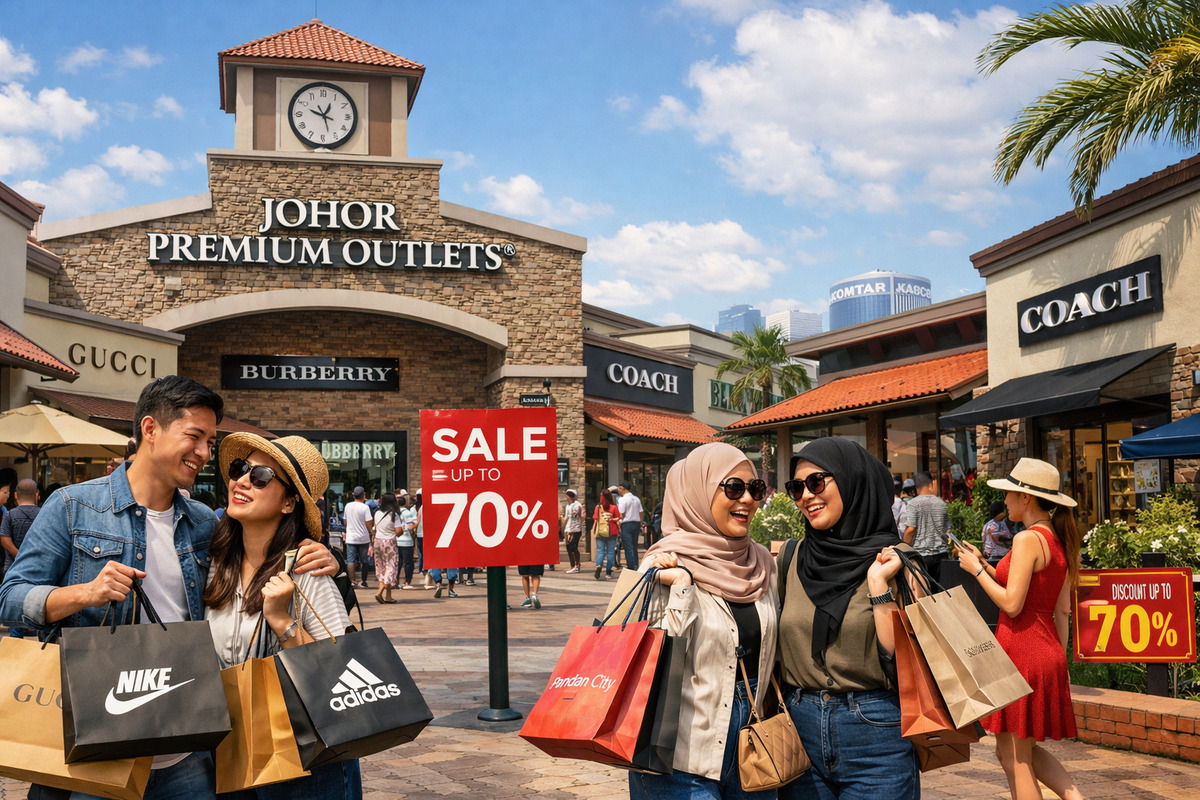 Diskon Hingga 70%! Johor Premium Outlets Jadi Surga Belanja Branded di Johor Bahru