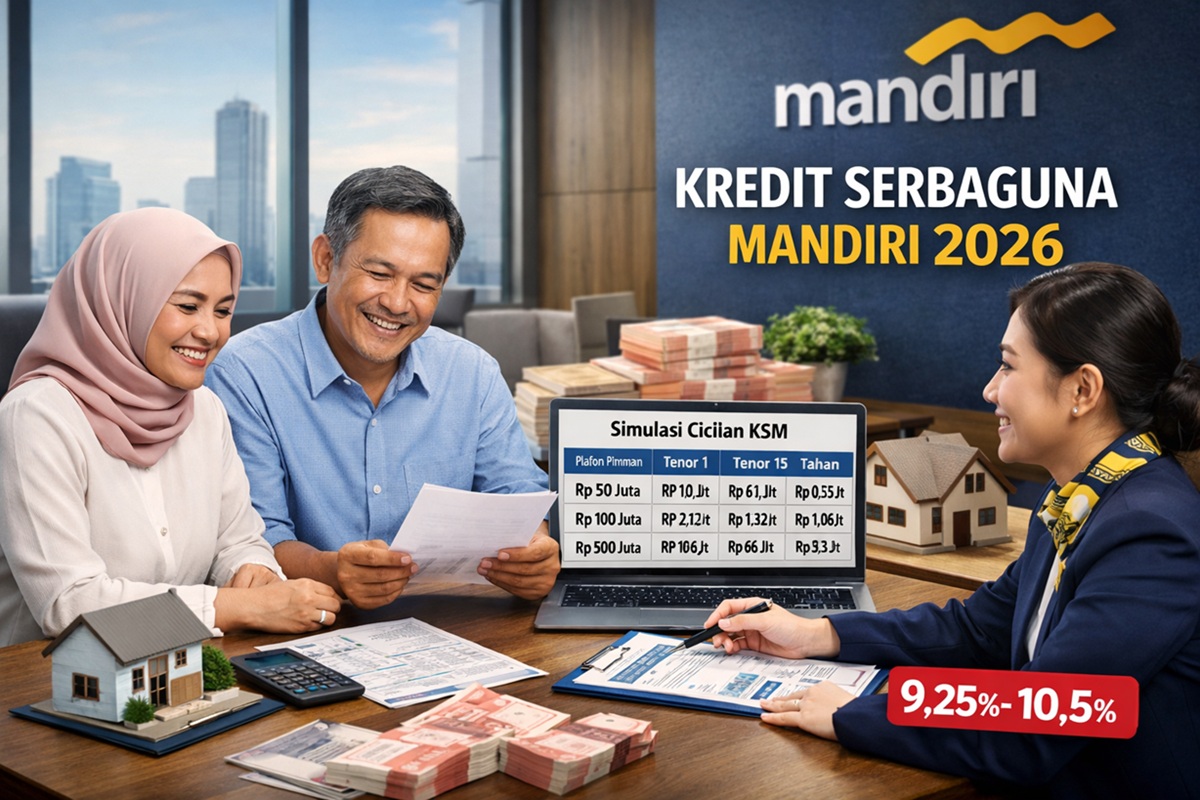 Bunga Mulai 9,25%! Kredit Serbaguna Mandiri 2026 Jadi Andalan Pinjaman NonnKUR