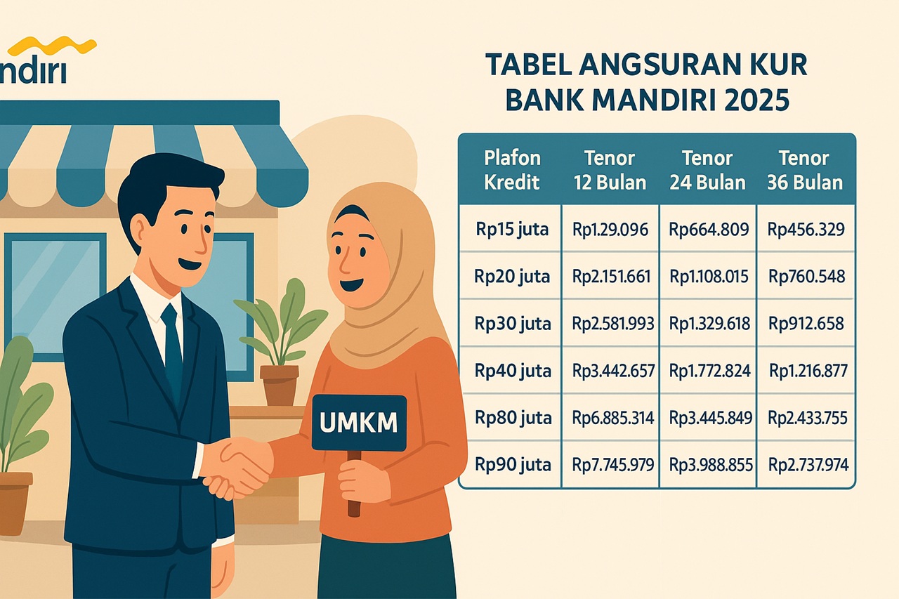 Tabel Angsuran KUR Bank Mandiri 2025: Peluang Modal Usaha dengan Cicilan Ringan dan Bunga Rendah
