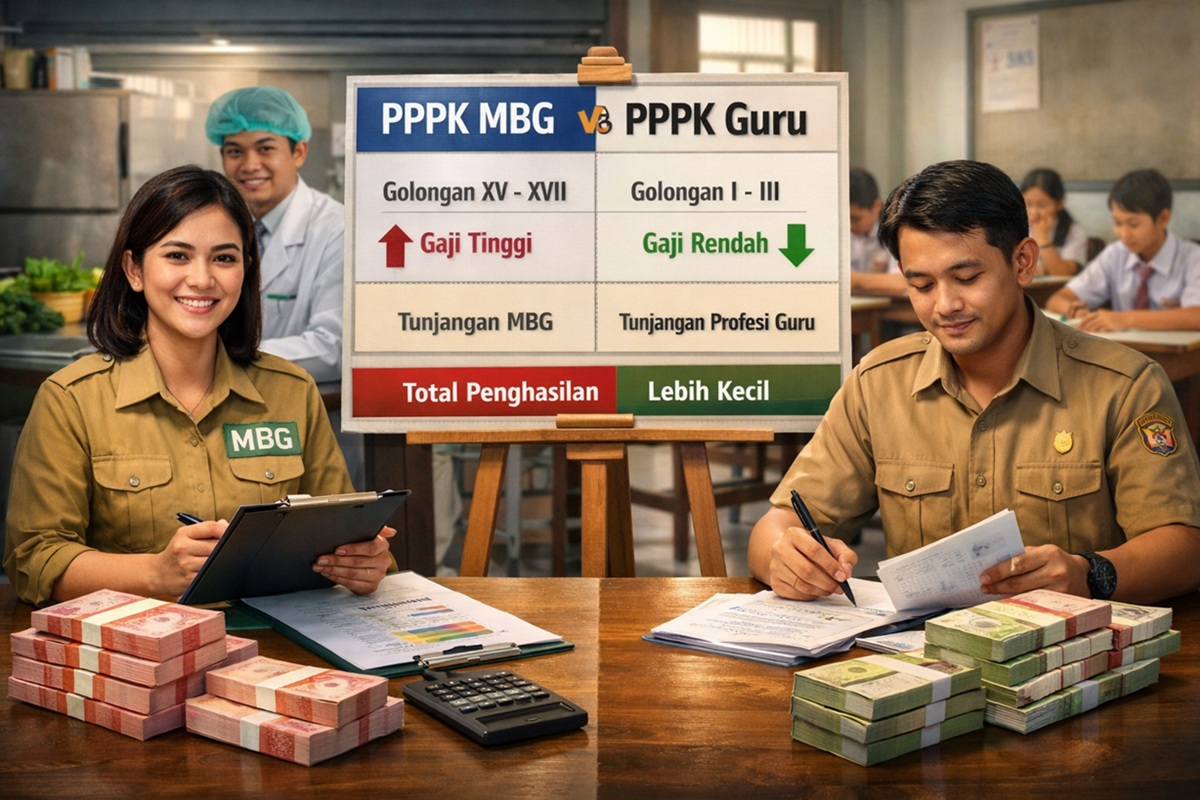 Perbandingan Gaji PPPK MBG vs PPPK Guru: Skema Sama, Golongan Beda, Penghasilan Jauh Berbeda