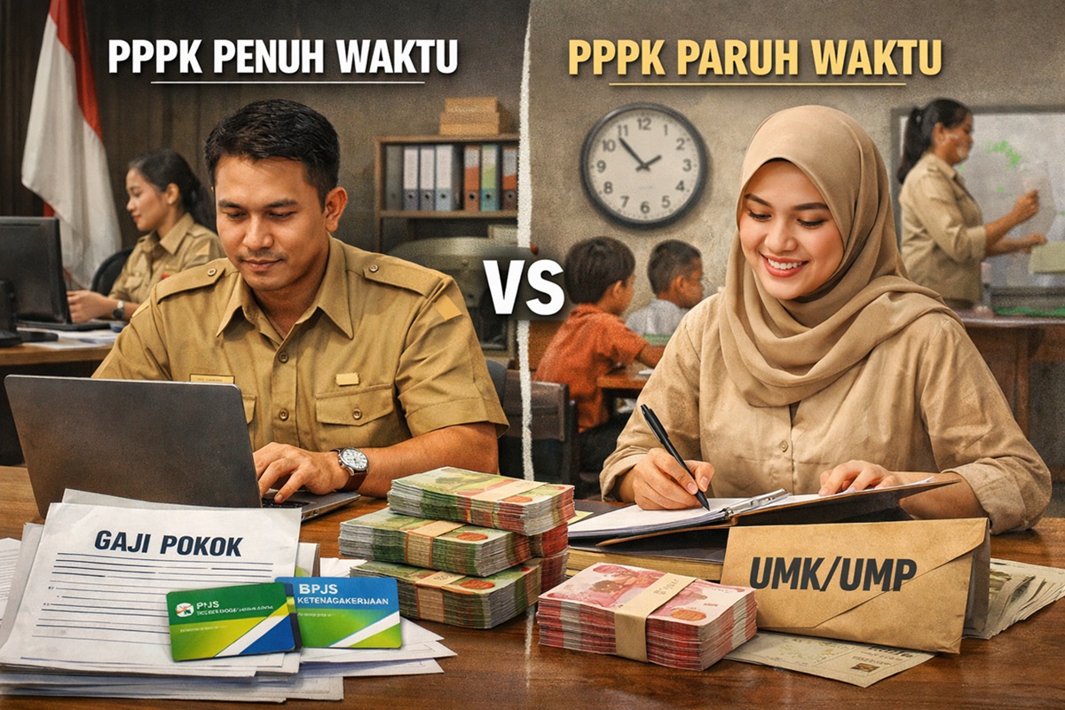 Perbedaan Skema Gaji PPPK Paruh Waktu dan Penuh Waktu, Ini Rinciannya