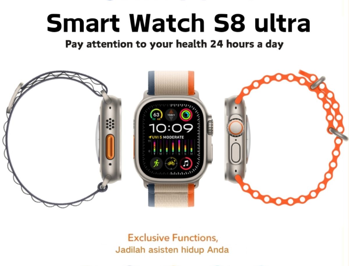 Tangguh dengan Layar Sentuh & Fitur Unggulan Lho! Inilah Samsung SmartWatch S8 MAX Watch 8 Pro iWatch
