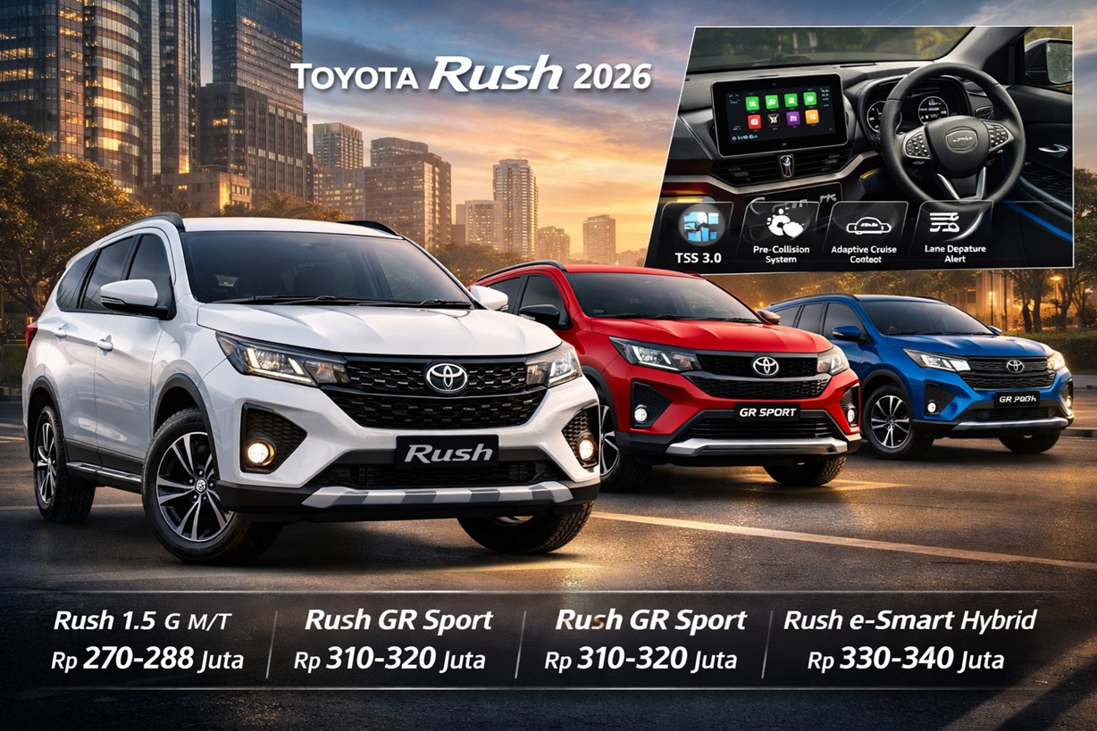 Lengkap! Daftar Harga Toyota Rush 2026 dari G hingga Hybrid