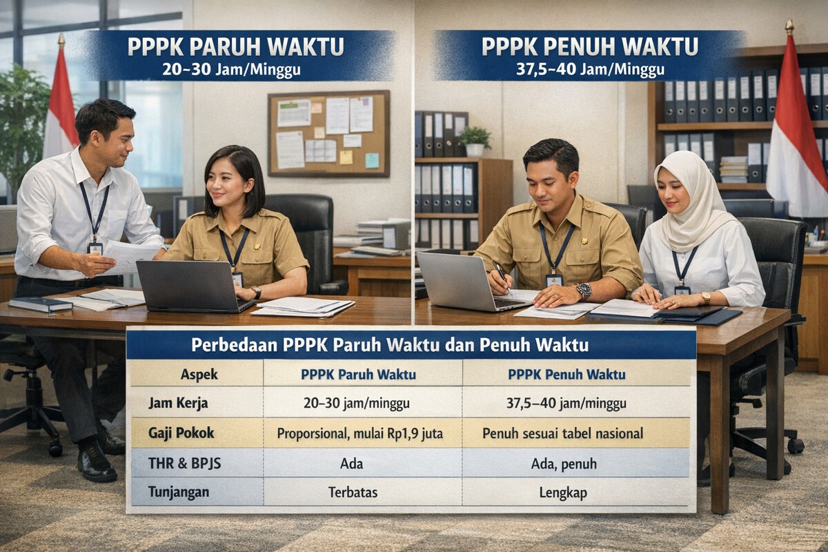 Inilah Perbedaan Tunjangan PPPK Paruh Waktu dan Penuh Waktu di Tahun 2026