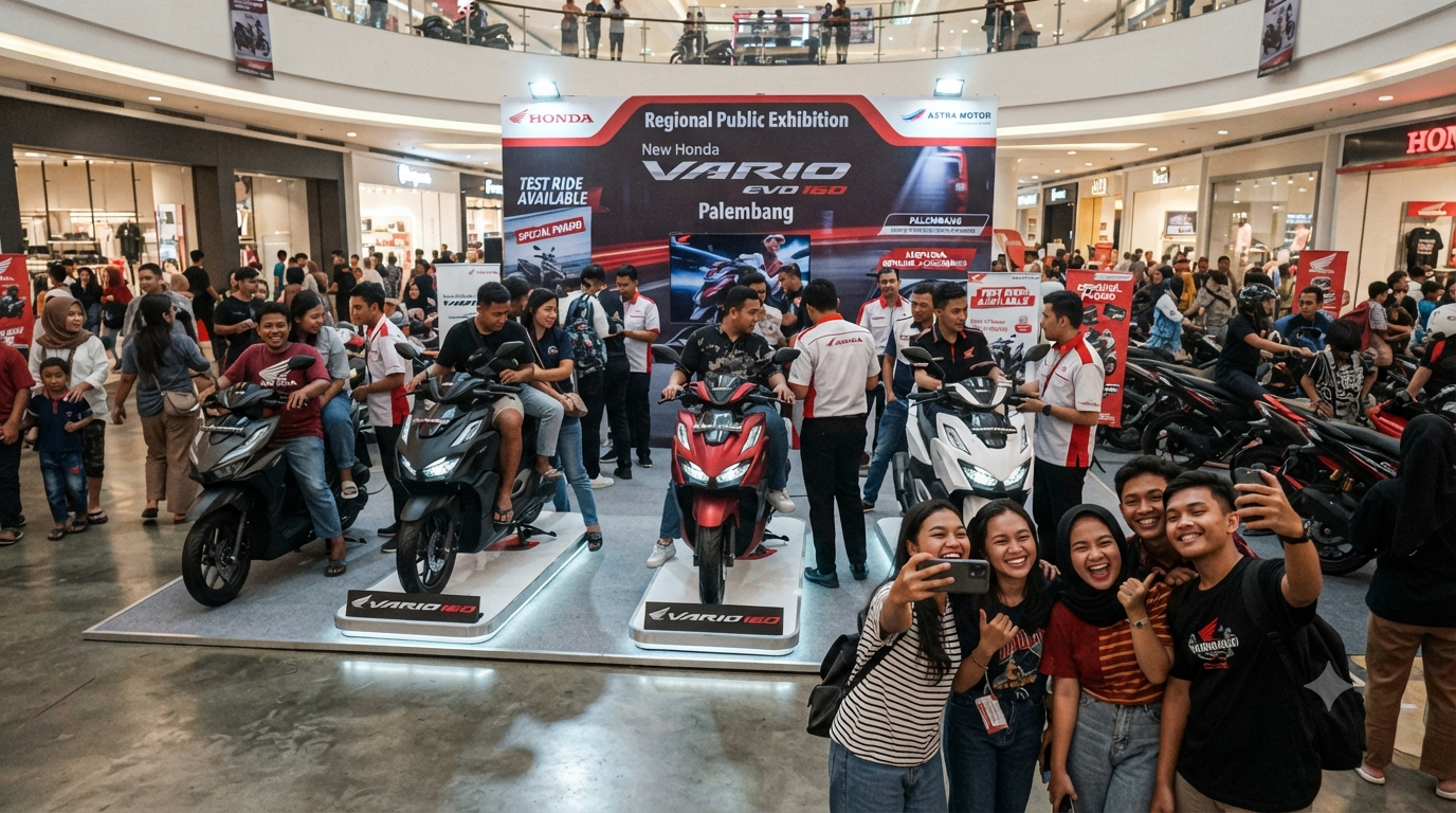 Jangan Lewatkan Keseruannya! Pameran Eksklusif Honda Vario Evo 160 Gebrak Kota Pempek