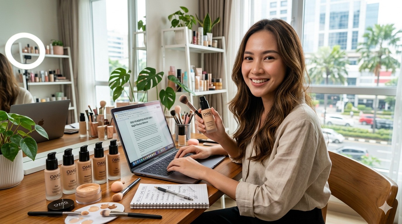 Bukan Main! Foundation OMG Bikin Wajah Flawless Seharian Tanpa Bikin Kantong Jebol!