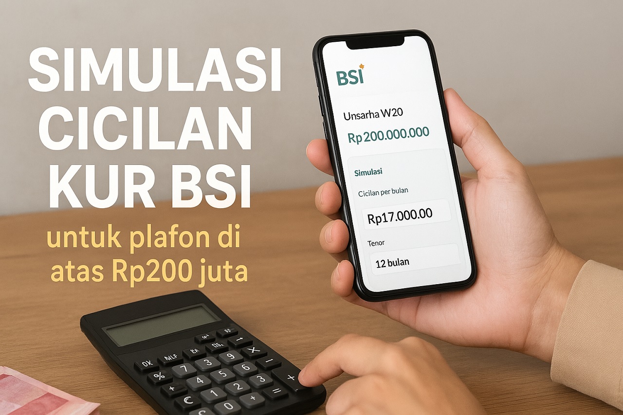 Simulasi Cicilan KUR BSI untuk Plafon di Atas Rp200 Juta