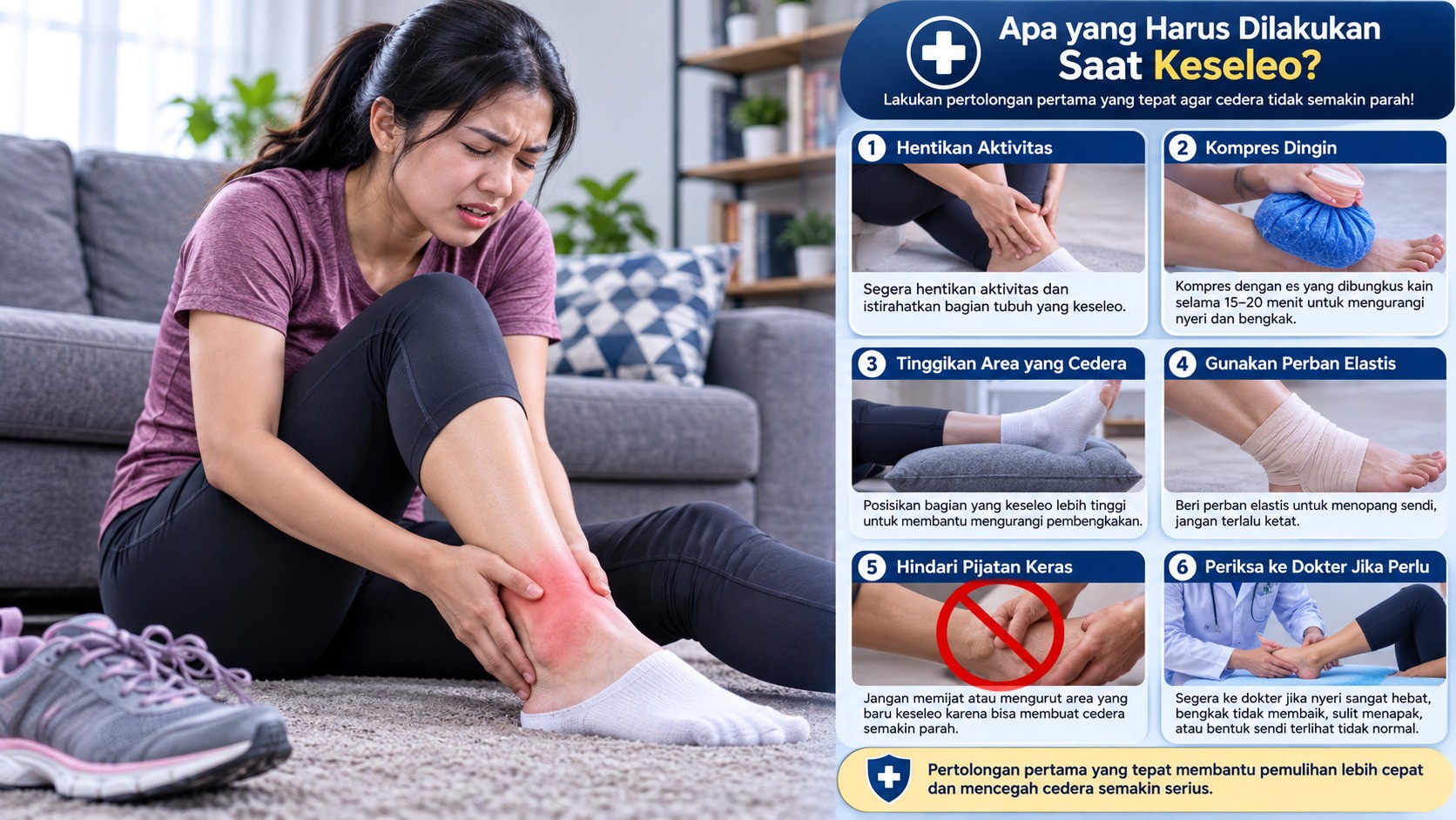Kaki Keseleo Jangan Langsung Dipijat, Ini Langkah Pertamanya!