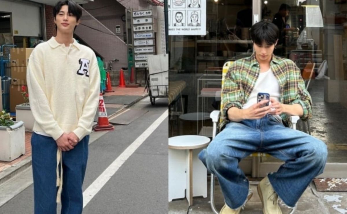 Inspirasi Kasual Nyaman ala Byeon Woo Seok dengan Graphic Tee dan Blue Jeans!