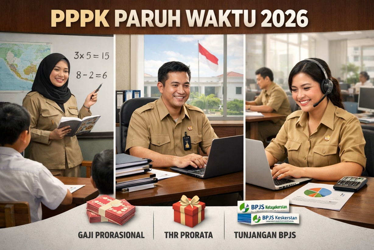 Gaji PPPK Paruh Waktu 2026 Resmi Diatur: Ini Rincian Upah, Tunjangan, dan Jam Kerjanya