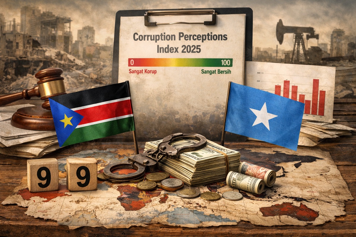 Sudan Selatan dan Somalia Jadi Negara Terkorup Dunia Versi CPI 2025