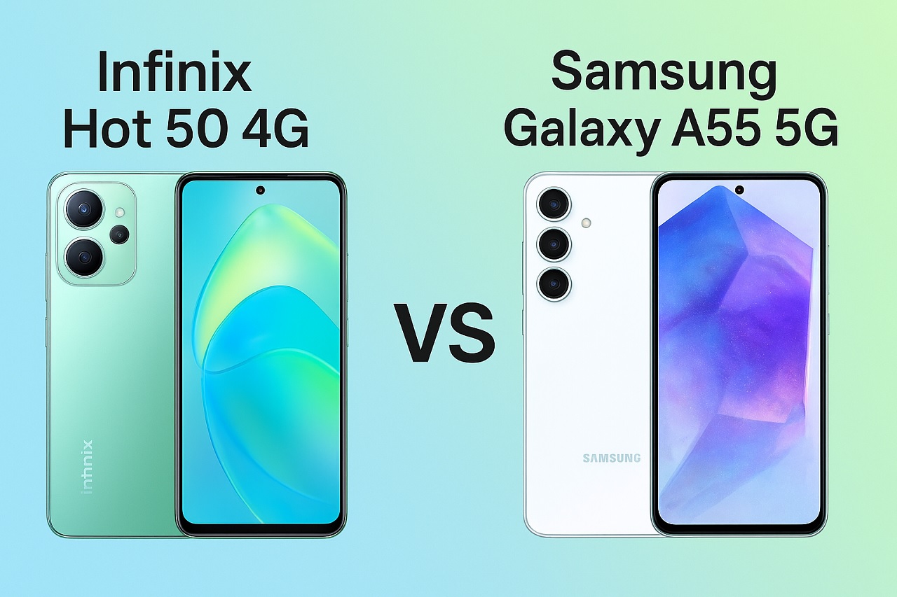 Duel Kelas Menengah: Infinix Hot 50 4G vs Samsung Galaxy A55 5G, Siapa yang Lebih Menggoda?