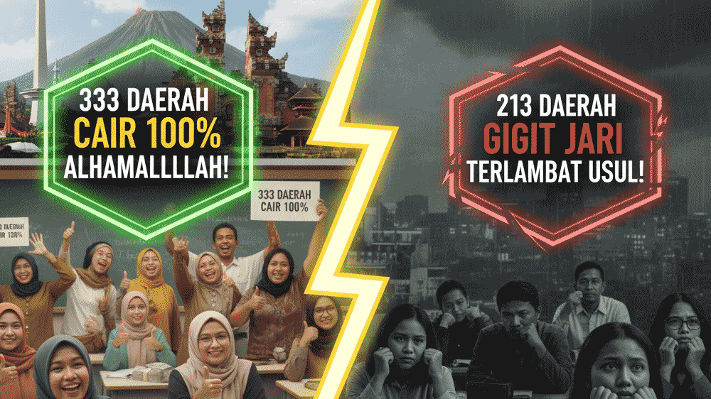 TPG dan THR Guru 2025: 333 Daerah Cair 100%, 213 Daerah Gigit Jari